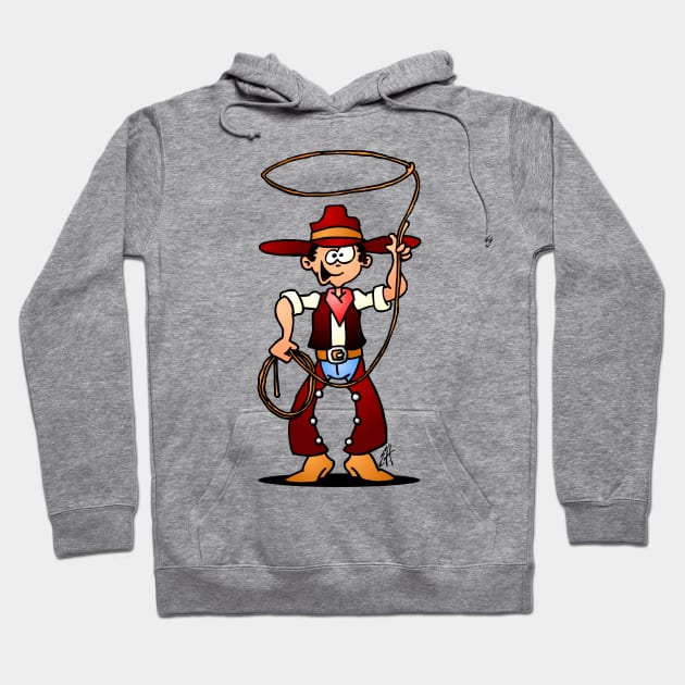 Cowboy with a lasso Hoodie by Cardvibes